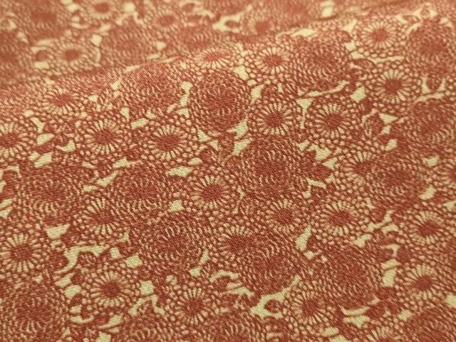 平和屋着物■上質な小紋 型染め 草花文 正絹 逸品 DABI0890cd