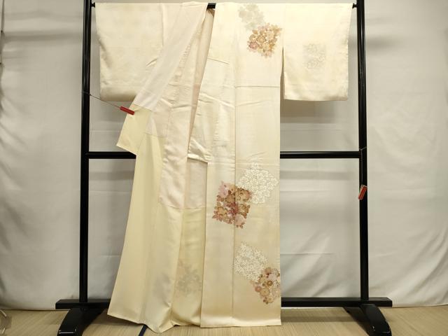 平和屋着物■訪問着 刺繍 舞花文 暈し染め 金彩 正絹 逸品 DABI0894cd