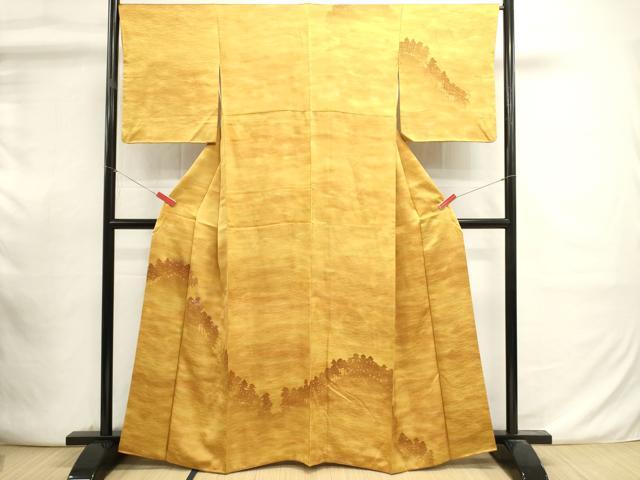 平和屋着物■訪問着 刺繍 風景シルエット 暈し染め 正絹 逸品 DABI0895cd