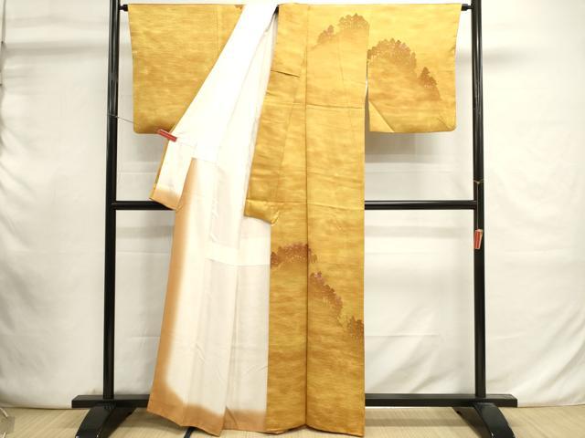 平和屋着物■訪問着 刺繍 風景シルエット 暈し染め 正絹 逸品 DABI0895cd