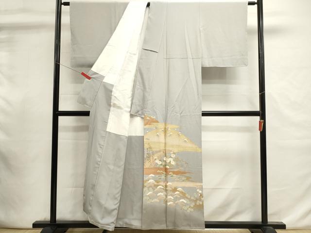 平和屋着物■豪華色留袖 駒刺繍 小舟花文 暈し染め 金彩 正絹 逸品 DABI0896cd