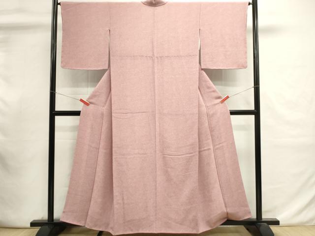 平和屋着物■上質な小紋 鹿の子文 鬼しぼ縮緬 正絹 逸品 DABI0902cd
