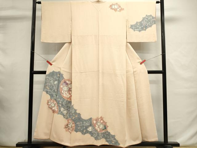 平和屋着物■訪問着 絞り 辻が花 正絹 逸品 DABI0907cd