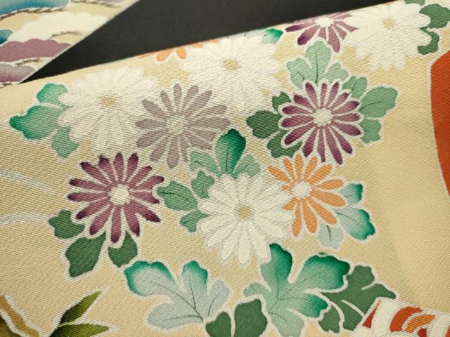 平和屋着物■豪華黒留袖 亀甲花鳥文 正絹 逸品 DABI0909cd