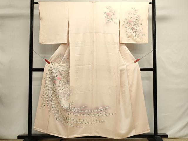平和屋着物■訪問着 草花文 暈し染め 正絹 逸品 DABI0912cd