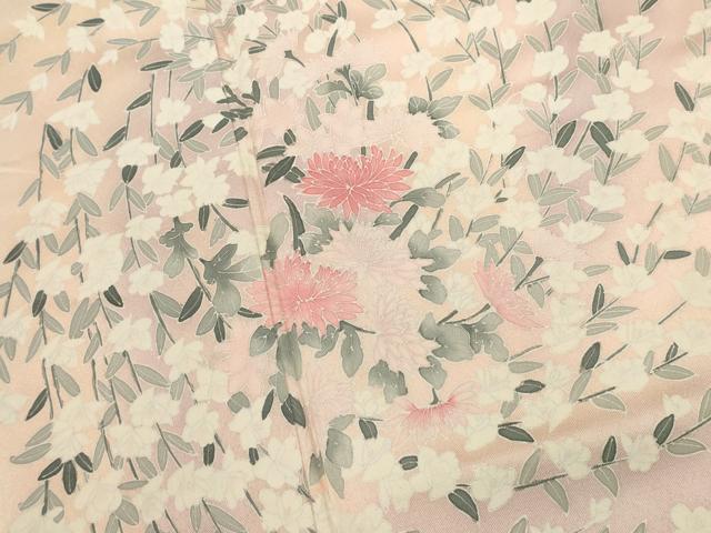 平和屋着物■訪問着 草花文 暈し染め 正絹 逸品 DABI0912cd