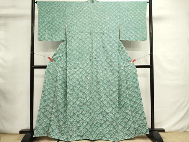 平和屋着物■上質な小紋 松葉青海波 正絹 逸品 DABI0932cd