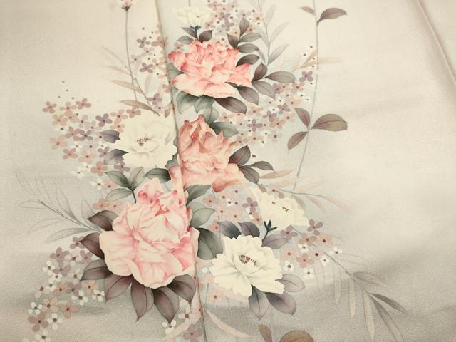 平和屋着物■訪問着 草花文 暈し染め 正絹 逸品 DABI0938cd