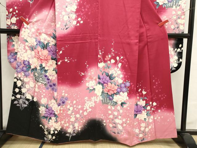 平和屋着物■豪華振袖 器物花文 暈し染め 正絹 逸品 DABI0947cd