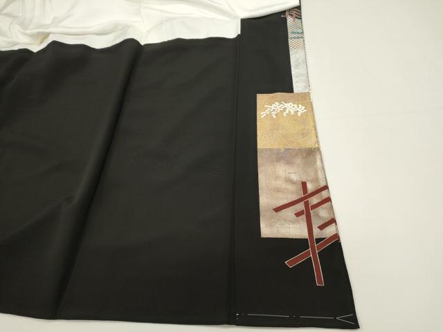 平和屋着物■豪華黒留袖 刺繍 萬壽染 鳳凰花文 金銀彩 正絹 逸品 DABI0949cd