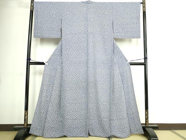平和屋着物▽上質な小紋 単衣 舞花文 正絹 逸品 DABI1006sf