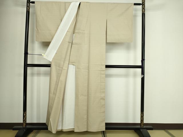 平和屋着物▽樹養紬 単衣 綾風花 市松綾瀬織 証紙付き 正絹 逸品 DABI1010sf