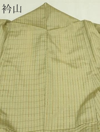 平和屋着物▽上質なお召 単衣 吉野間道 正絹 逸品 DABI1012sf