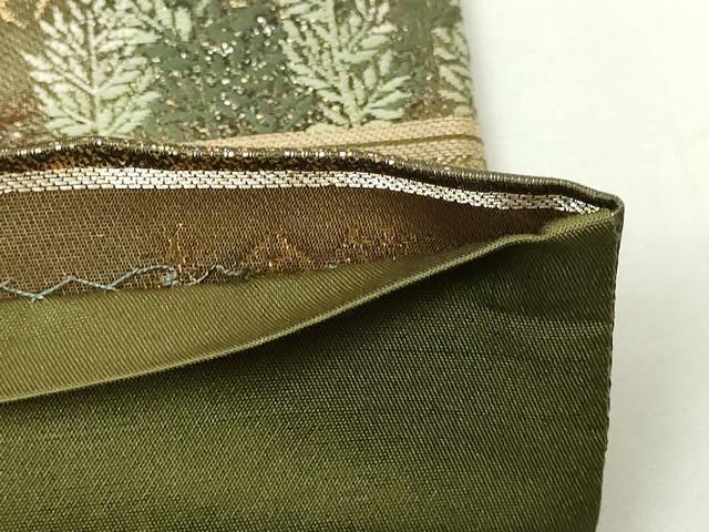 平和屋本店▼六通柄袋帯 名刹散歩 本金箔 正絹 逸品 DABI1033sf