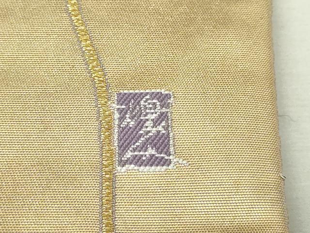平和屋本店●西陣 長嶋成織物 ながしま帯 本加賀友禅作家 由水煌人 六通柄袋帯 唐織 秋明菊 本金箔 瀞金錦 正絹 逸品 DABI1083sf