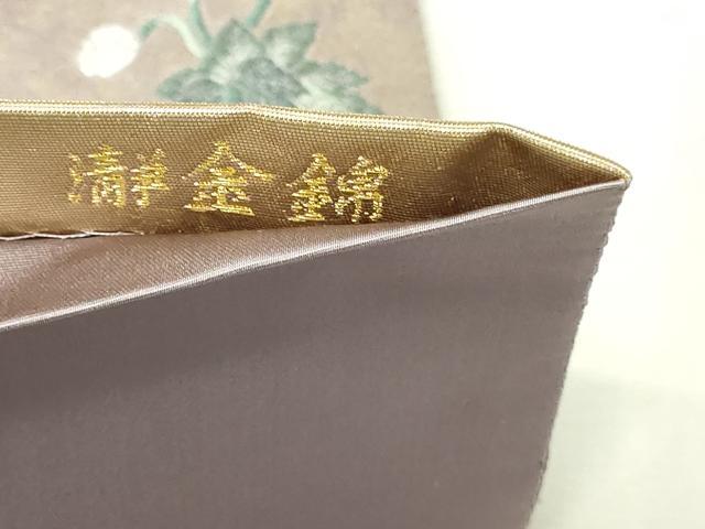 平和屋本店●西陣 長嶋成織物 ながしま帯 本加賀友禅作家 由水煌人 六通柄袋帯 唐織 秋明菊 本金箔 瀞金錦 正絹 逸品 DABI1083sf