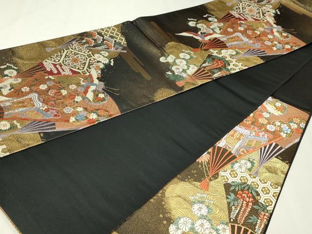 平和屋本店▼六通柄袋帯 宴舞 本金箔九百錦 正絹 逸品 DABI1105sf