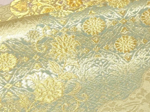 平和屋本店▼六通柄袋帯 正倉院更紗花鳥文 純金二重箔 正絹 逸品 DABI1132sf