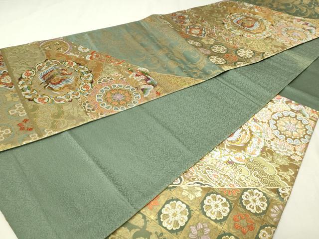 平和屋本店▼六通柄袋帯 唐織 錦京古今 本金箔 正絹 逸品 DABI1134sf