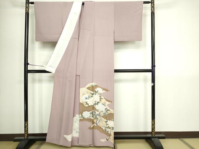 平和屋着物▽豪華色留袖 単衣 草花文 金彩 正絹 逸品 DABI1150sf