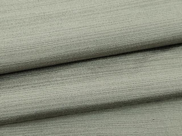 平和屋着物▽男性 お召 単衣 柳煤竹色 キングサイズ 正絹 逸品 DABI1154sf