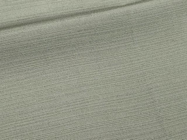 平和屋着物▽男性 お召 単衣 柳煤竹色 キングサイズ 正絹 逸品 DABI1154sf