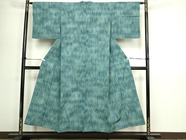 平和屋着物▽上質な紬 単衣 縞 正絹 逸品 DABI1168sf