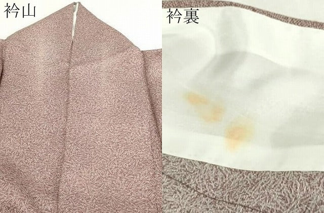 平和屋着物▽江戸小紋 単衣 草葉文 正絹 逸品 DABI1170sf