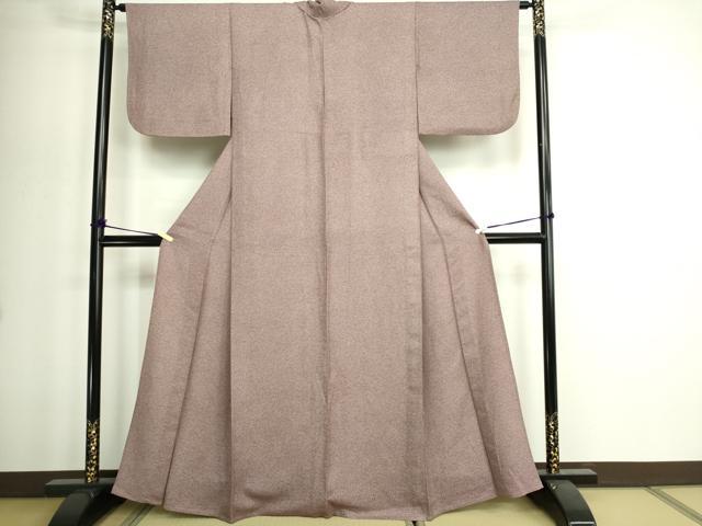 平和屋着物▽江戸小紋 単衣 草葉文 正絹 逸品 DABI1170sf
