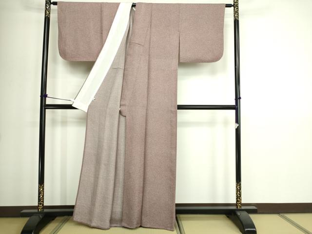 平和屋着物▽江戸小紋 単衣 草葉文 正絹 逸品 DABI1170sf