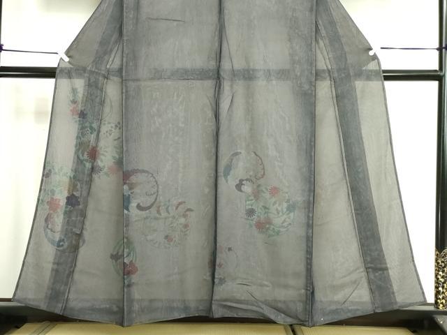 平和屋着物▽訪問着 無双 紗袷 紗×絽 草花丸文 正絹 逸品 DABI1171sf