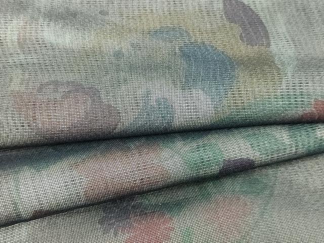 平和屋着物▽訪問着 無双 紗袷 紗×絽 草花丸文 正絹 逸品 DABI1171sf