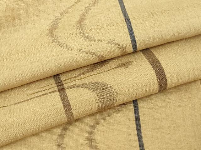 平和屋着物▽上質な紬 単衣 琉球絣文様 正絹 逸品 DABI1178sf