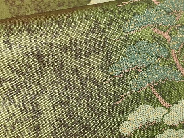 平和屋本店▼六通柄袋帯 松文 本金彩漆箔 正絹 逸品 DABI1197sf