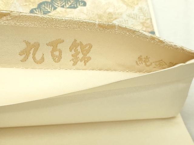 平和屋本店▼六通柄袋帯 九百錦 風景草花文 純金箔 正絹 逸品 DABI1200sf