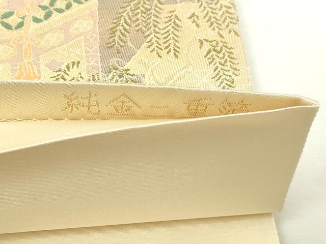 平和屋本店▼六通柄袋帯 祇園祭之図 純金二重箔 正絹 逸品 DABI1206sf