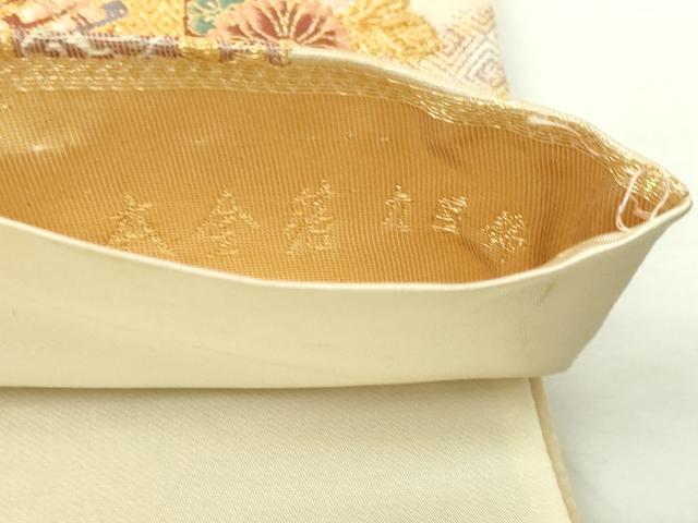 平和屋本店▼六通柄袋帯 九百錦 松竹梅 本金箔 正絹 逸品 DABI1235sf
