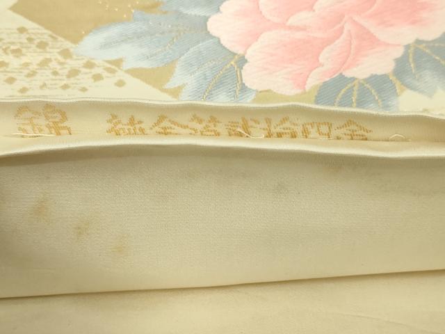 平和屋本店▼六通柄袋帯 唐織 草花文 純絵箔貮拾四金 正絹 逸品 DABI1246sf