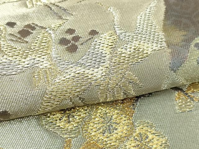 平和屋本店▼六通柄袋帯 宝珠 本金 正絹 逸品 DABI1260sf
