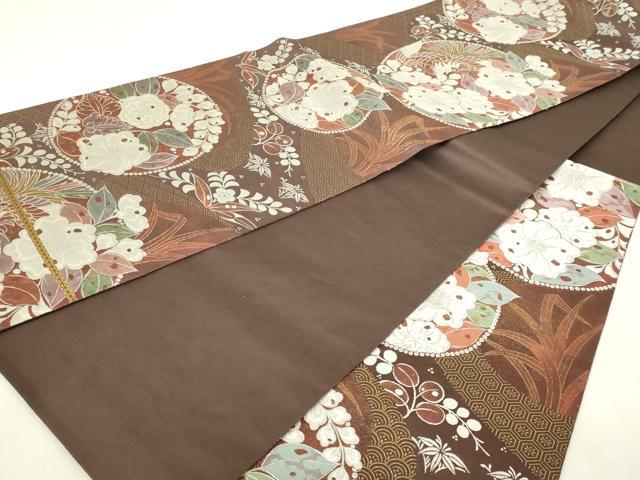 平和屋本店▼六通柄袋帯 辻ヶ花丸文 純金二重箔 正絹 逸品 DABI1262sf