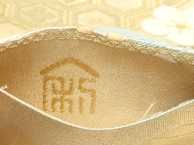 平和屋本店▼両面 六通柄袋帯 唐織 草花文 本金二重箔 正絹 逸品 DABI1330sf