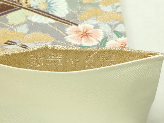 平和屋本店▼六通柄袋帯 唐織 九百錦 献華の文様 24K本金箔 正絹 逸品 DABI1432sf