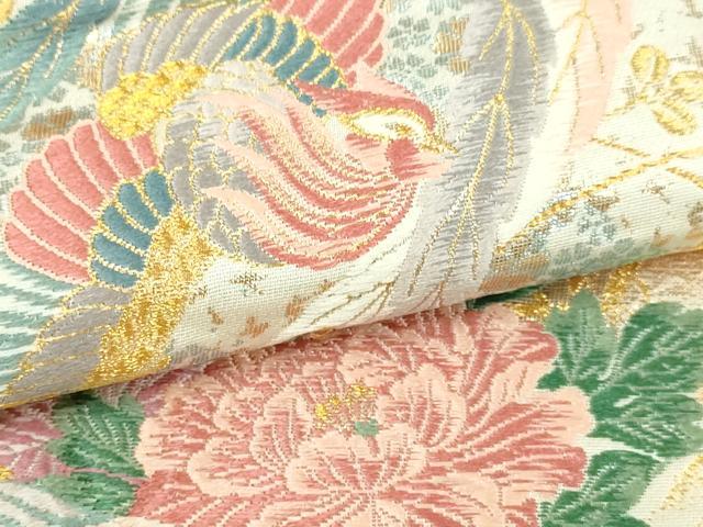 平和屋本店▼六通柄袋帯 唐織 慶長荒松文 本金箔 正絹 逸品 DABI1442sf