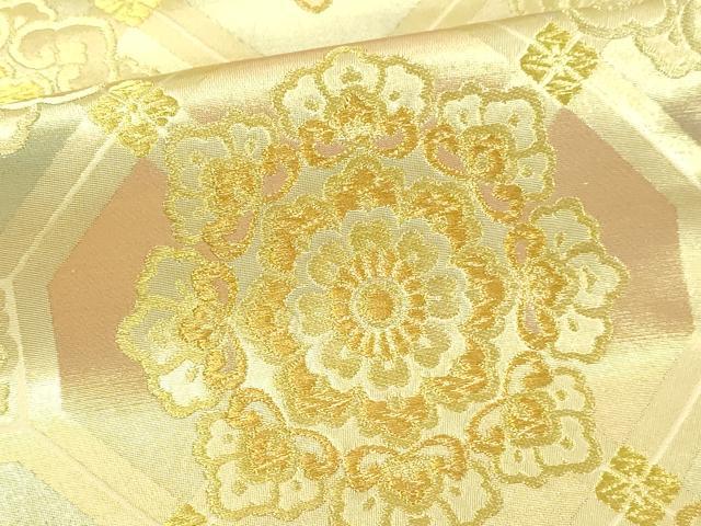 平和屋本店▼西陣最高峰・北尾織物匠 六通柄袋帯 蜀江花文 本金糸 本金箔 正絹 逸品 DABI1449sf