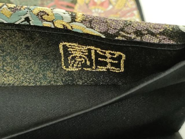 平和屋本店▼老舗織元 泰生織物 六通柄袋帯 唐織 飛鶴宝尽くし花文 本金漆箔 正絹 逸品 DABI1461sf