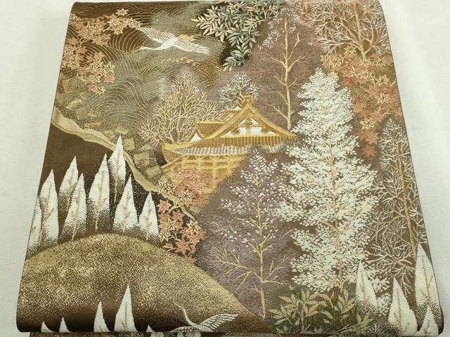平和屋本店▼六通柄袋帯 京の華百景 本金箔 正絹 逸品 DABI1462sf