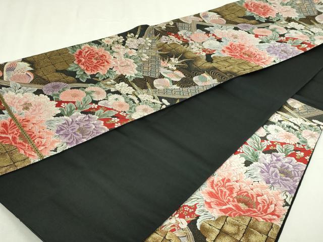 平和屋本店▼六通柄袋帯 唐織 九百錦 稚美 本金箔みやび 正絹 逸品 DABI1466sf
