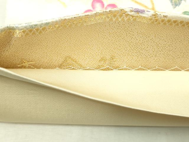 平和屋本店▼「美しいキモノ」お馴染みのメーカー となみ織物 六通柄袋帯 唐織 九百錦 草花文 本金箔 正絹 逸品 DABI1471sf