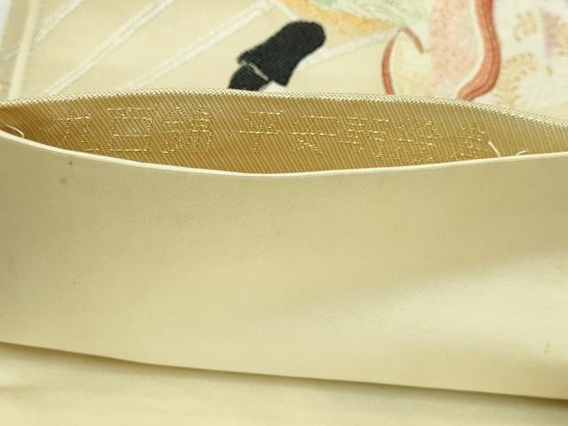 平和屋本店▼六通柄袋帯 唐織 九百錦 平安朝絵巻 純金箔24K 正絹 逸品 DABI1476sf
