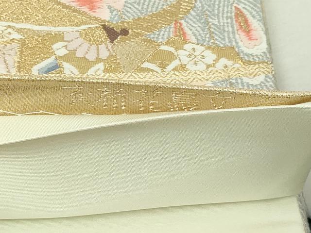 平和屋本店▼六通柄袋帯 唐織 九百錦 衣祈花鳥文 24k本金箔 正絹 逸品 DABI1484sf